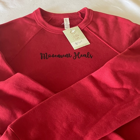 Bella Canvas Tops - Bella Canvas Red Crewneck Pilates Sweat Shirt